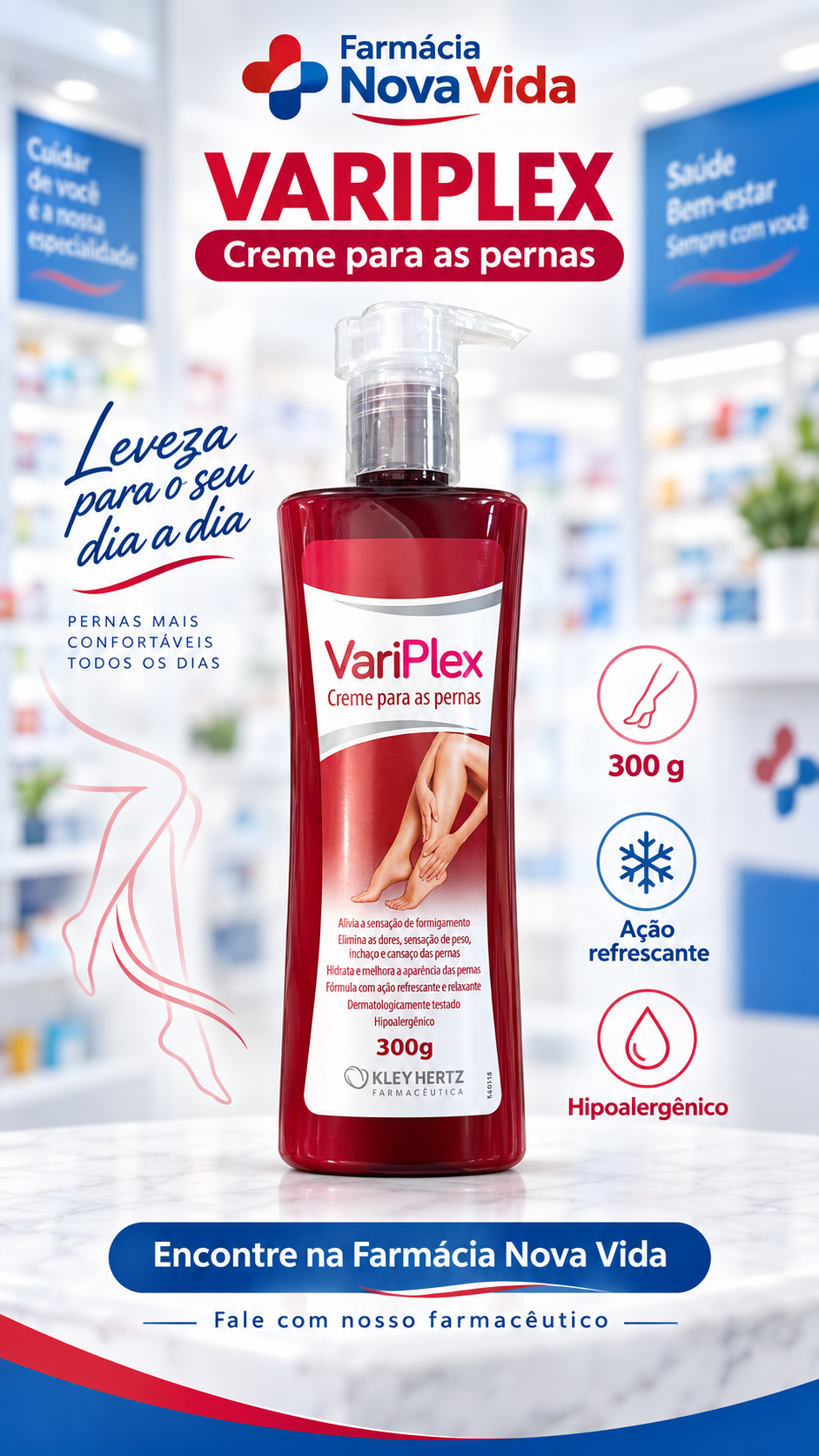 VariPlex Creme para as Pernas – 300 g