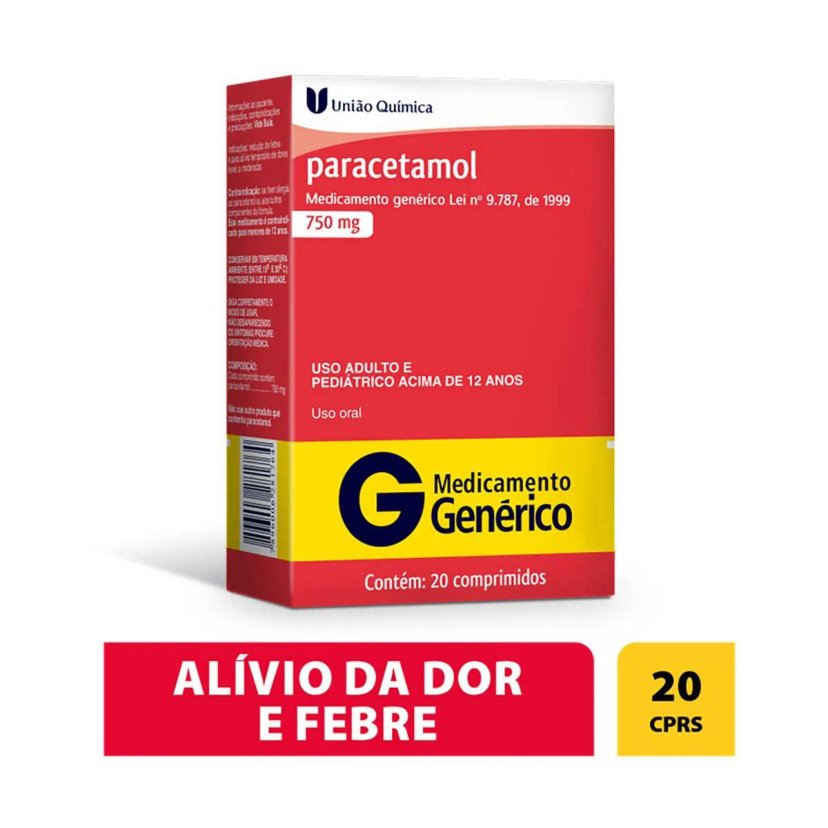 Paracetamol 750mg Cx 20cpr