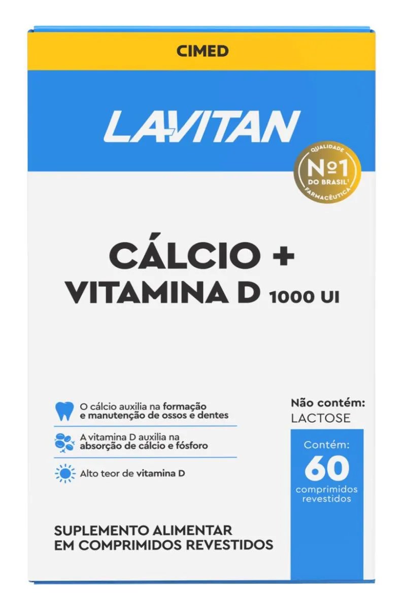 Calcio + Vitamina D3 Cx 60 Cpr