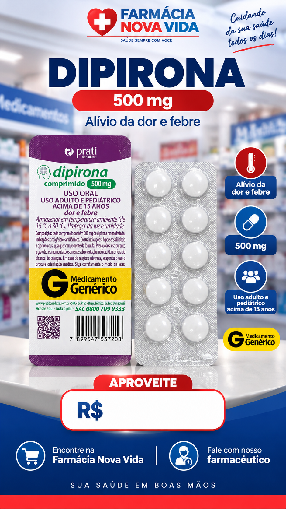 Dipirona Env. 10 Cp