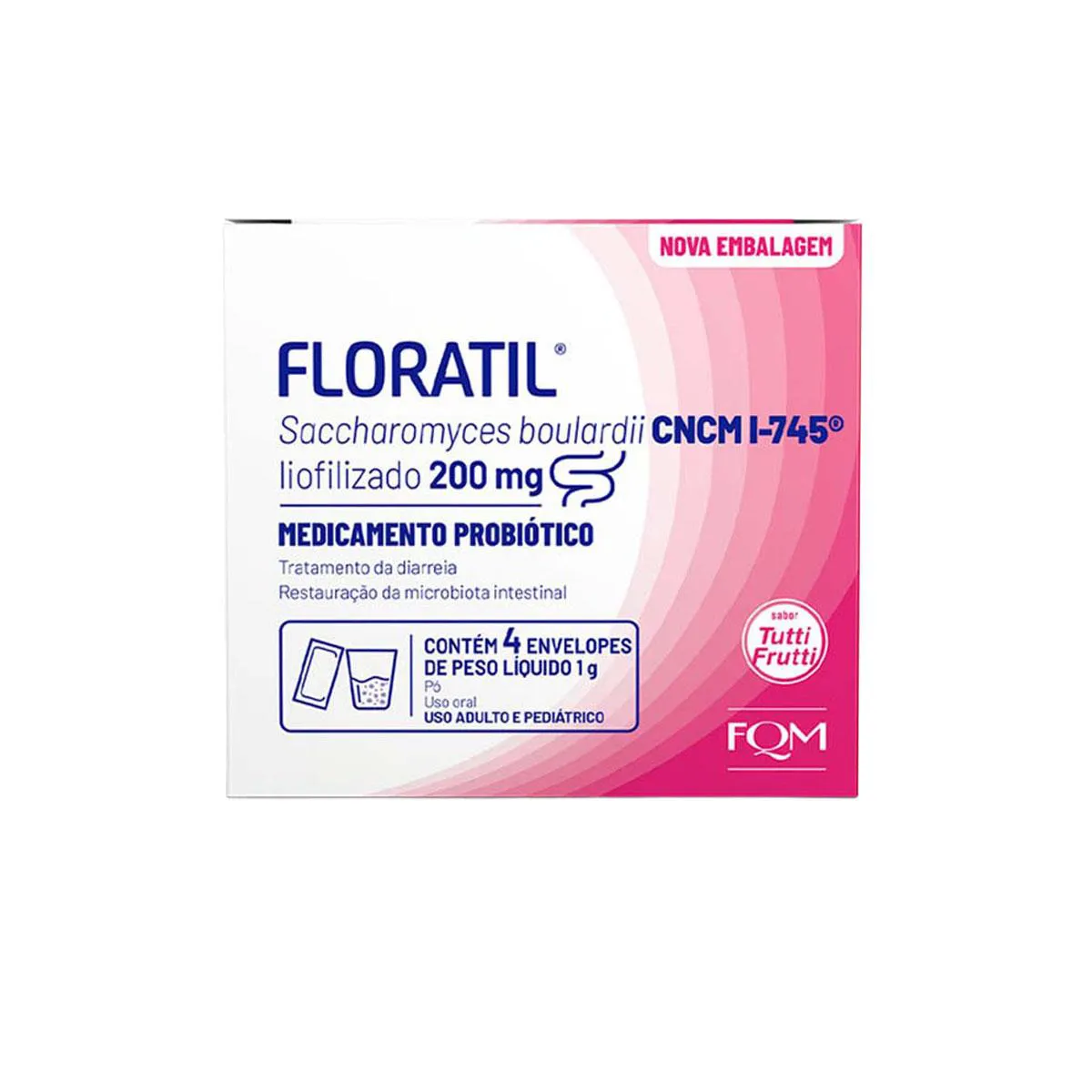 Floratil 200mg/g 4env 1g
